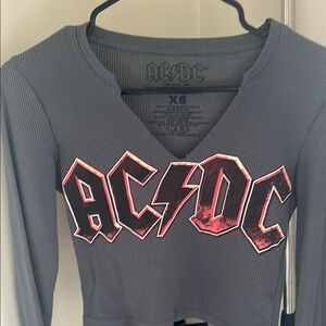 AC/DC Women's Charcoal Long Sleeve Tee